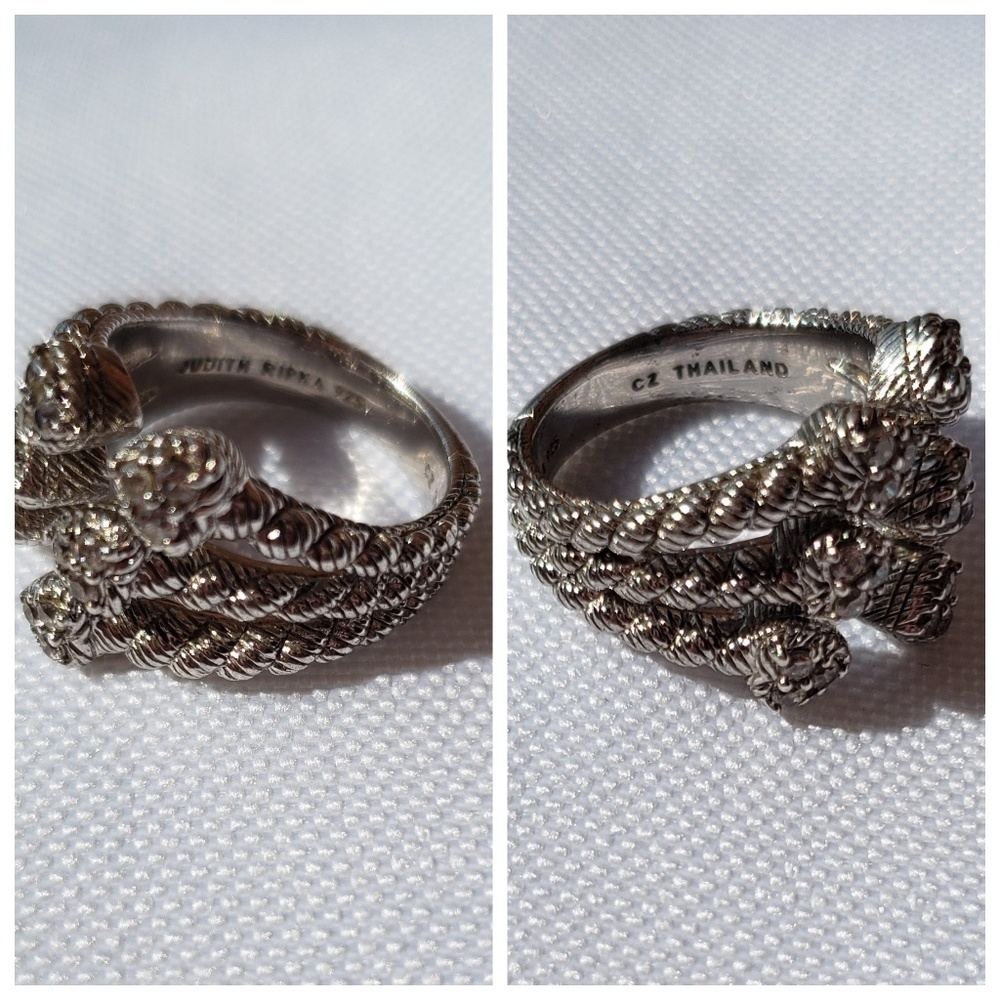 ❌SOLD Judith Ripka Diamonique Sterling Ring 7 - Picture 8 of 8
